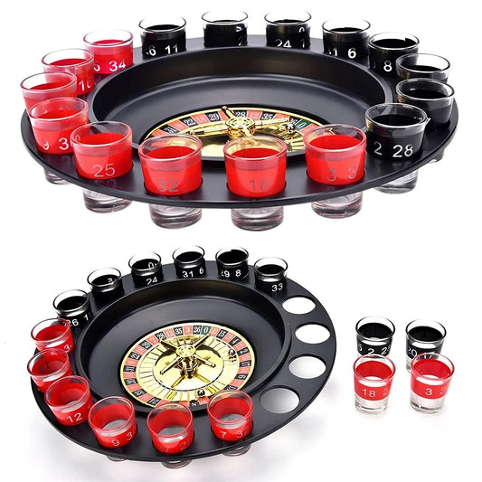 Shot Roulette – Fun Party Essential with Glasses & Spinner Wheel