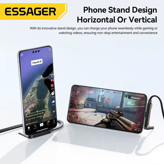 Essager 100W Elbowed USB Type-C Cable 100W For iPhone 17 16Pro Max Type C Cable for Macbook pro Fast Charge Wire for Huawei ipad
