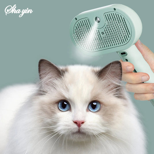 Pet Grooming Steam Spray Brush for Dogs and Cats