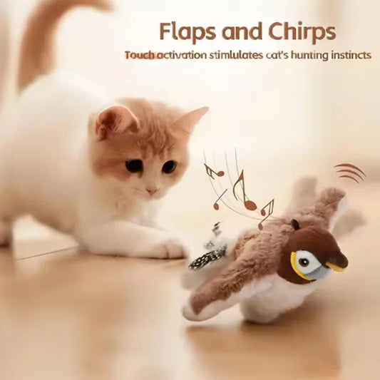 Flapping Bird Touch Toy For Pet