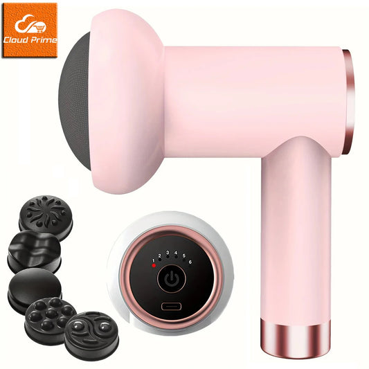 6 Speed Massage Gun Settings 5 Interchangeable Heads Rechargeable for Muscle Relaxation
