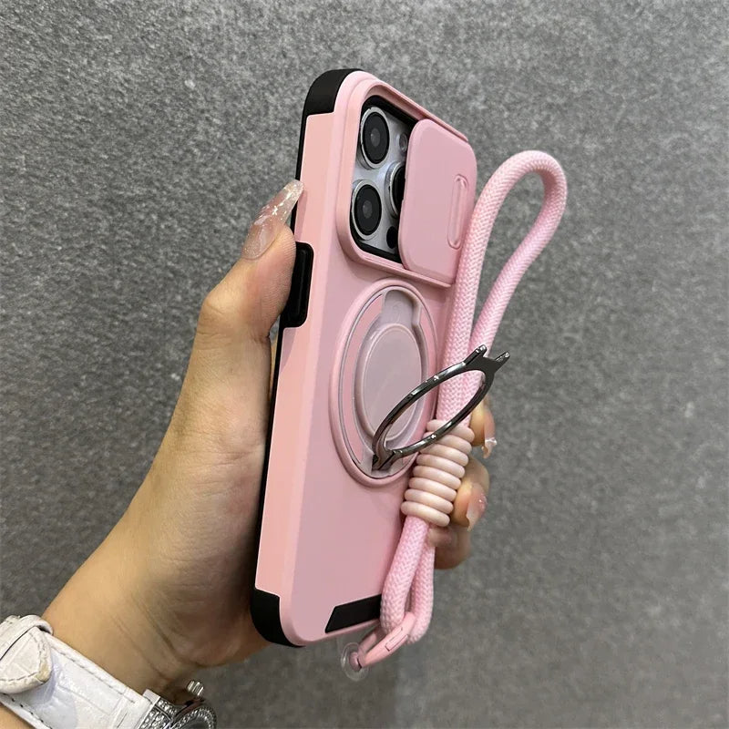 Armor Magnetic Bracket Case for iPhone