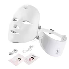 Face and Neck Beauty Machine LED Facial Mask Photon Neck Mask with 7 Colors Skin Care Massager