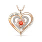 Luxury Red Zircon Pendant Necklaces With Rose Flower Gift Box