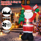 1.2/1.8m Inflatable Santa Claus Holding Christmas Tree Gift Bags Outdoor Decoration with LED Lights Blowing up Toys Garden Decor
