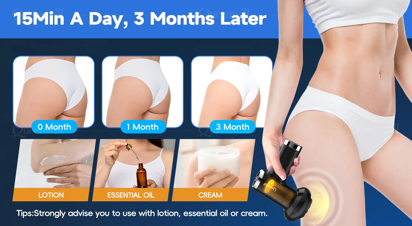 Portable Electric Massage Gun Body Sculpting Massager Deep Tissue Muscle Relaxation Massage Machine With 5 Heads For Full Body