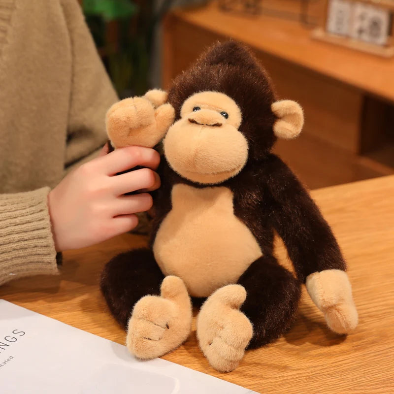 30/35CM Simulated Sharp-headed Monkey Plush Toys Soft Stuffed Cartoon Animal Doll Golden Monkey Pillow Kawaii Gifts