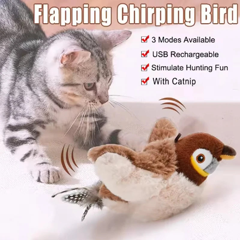 Flapping Bird Touch Toy For Pet