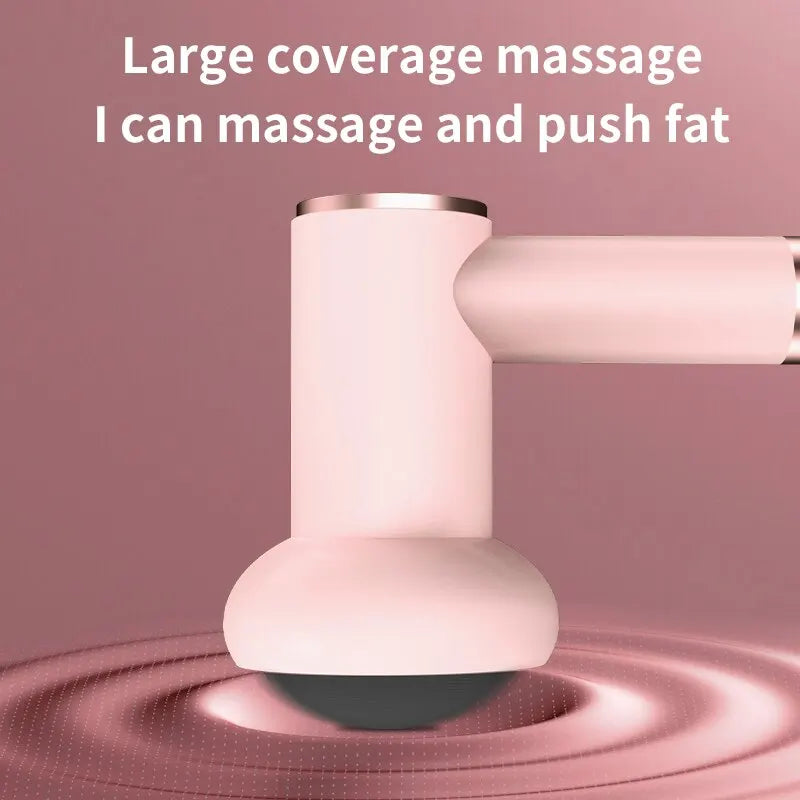 6 Speed Massage Gun Settings 5 Interchangeable Heads Rechargeable Mini Fat-Reducing Massager Body Shaping Muscle Relaxation