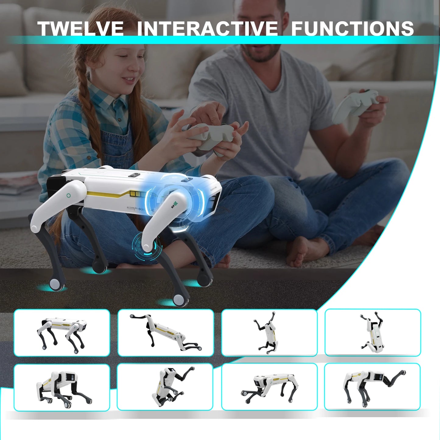 Intelligent AI RC Robot Dog Voice Dialogue APP Remote Control Programming Singing Dancing Machine Dog Kids Toys