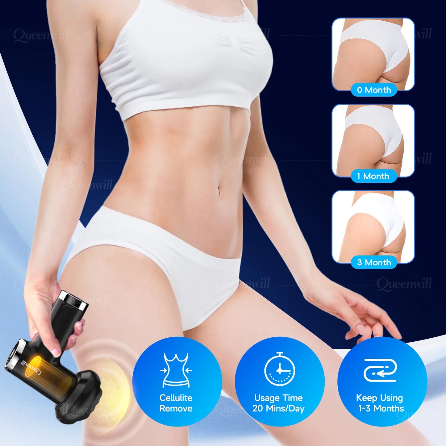 Portable Electric Massage Gun Body Sculpting Massager Deep Tissue Muscle Relaxation Massage Machine With 5 Heads For Full Body