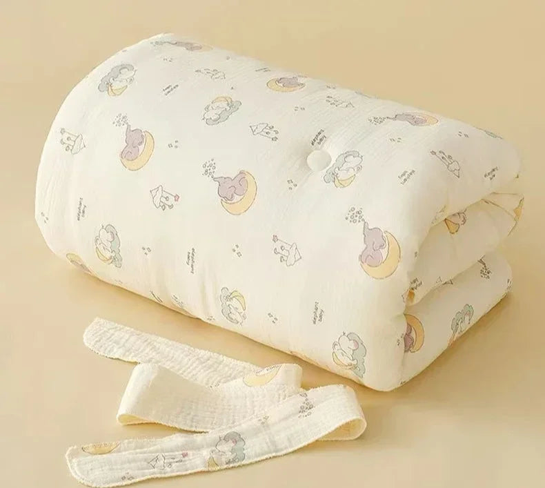 High Quality Cotton Newborn Swaddle Blanket with Cute Bunny Ears Hospital Delivery Wrap Extra Soft Thermal Baby Swaddling New