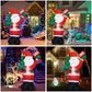 1.2/1.8m Inflatable Santa Claus Holding Christmas Tree Gift Bags Outdoor Decoration with LED Lights Blowing up Toys Garden Decor