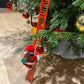 Electric Climbing Ladder Santa Claus, Music Doll Christmas Ornament Decoration, Home Christmas Tree Hanging Decor NewYear Gift