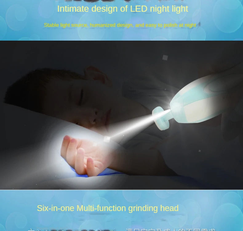 Multifunctional Electric Baby Nail Trimmer Baby Nail File Clippers Toes Fingernail Cutter Trimmer Manicure Tool Set Baby Care