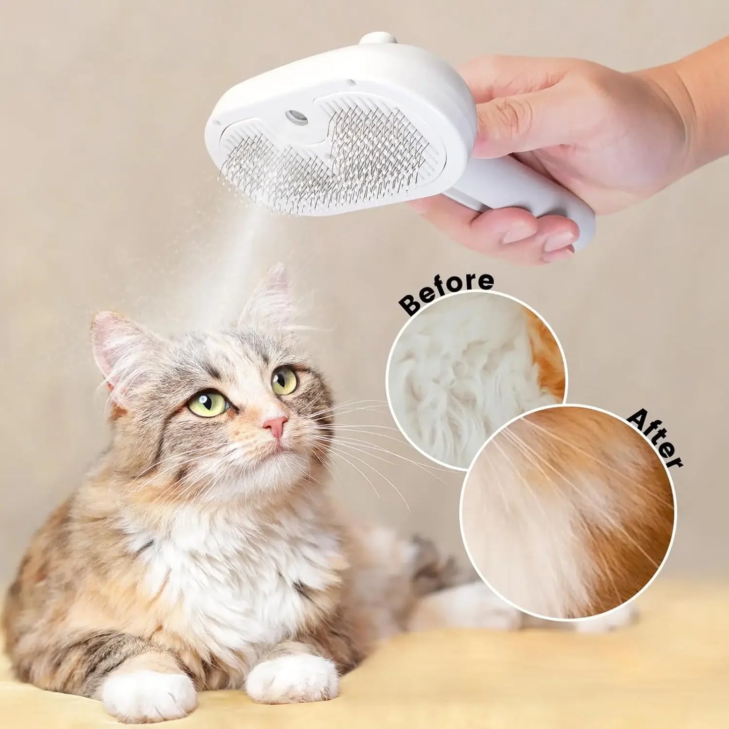 Pet Spray Grooming Comb Steam Brush for Dogs and Cats