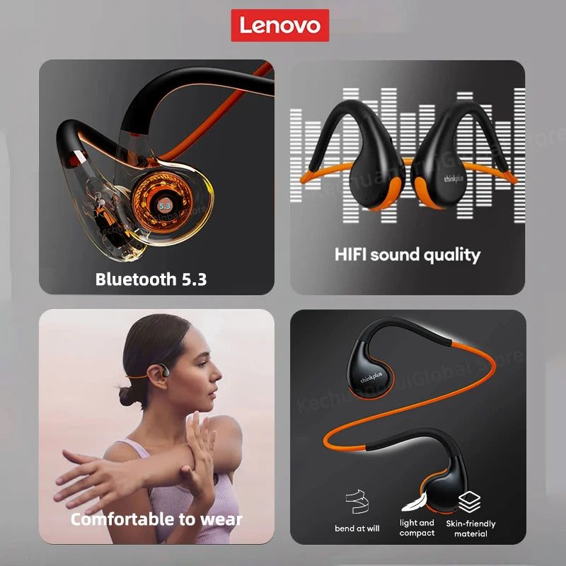 Lenovo X7 Air Conduction Headphone Wireless Bluetooth 5.3 Earphones Bone Conduction