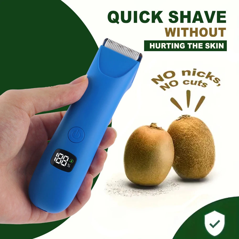 Body Hair & Pubic Hair Trimmer for Men & Women, Painless Electric Body & Bikini Shaver | Waterproof, Type-C Rechargeable Razor