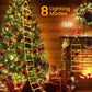 1.5/3M Christmas Decoration LED Santa Claus Climbing Ladder Light USB Plug 8 Flashing Modes Suitable Home Xmas Tree Wall Window