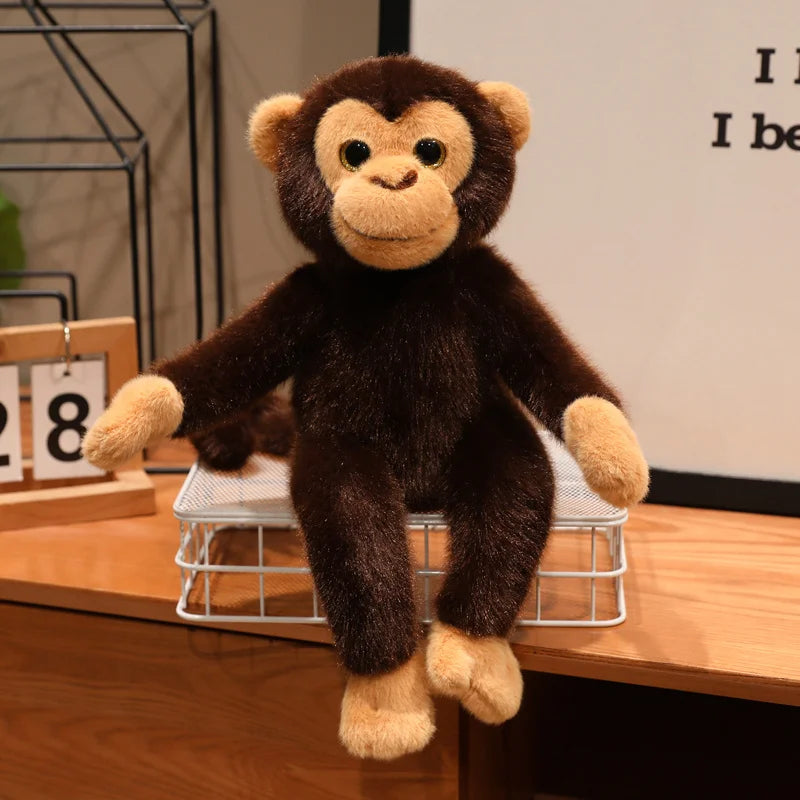30/35CM Simulated Sharp-headed Monkey Plush Toys Soft Stuffed Cartoon Animal Doll Golden Monkey Pillow Kawaii Gifts