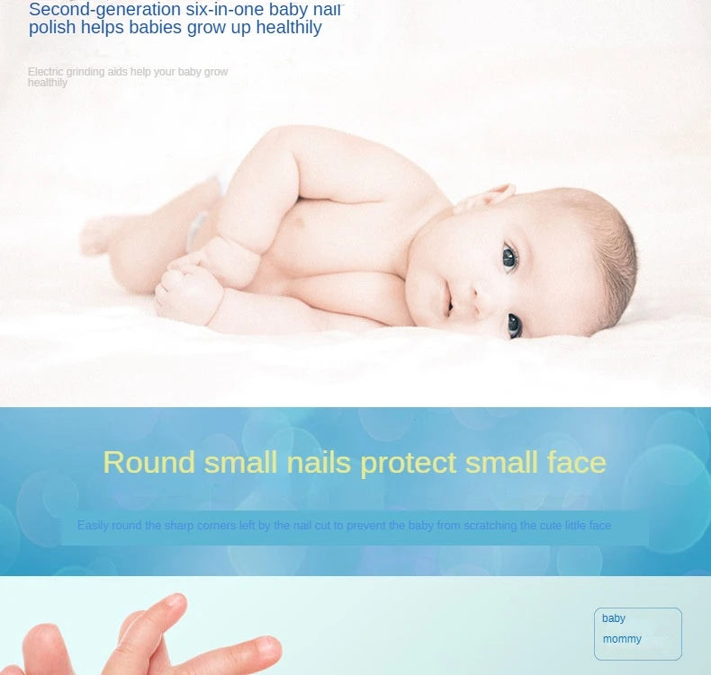 Multifunctional Electric Baby Nail Trimmer Baby Nail File Clippers Toes Fingernail Cutter Trimmer Manicure Tool Set Baby Care