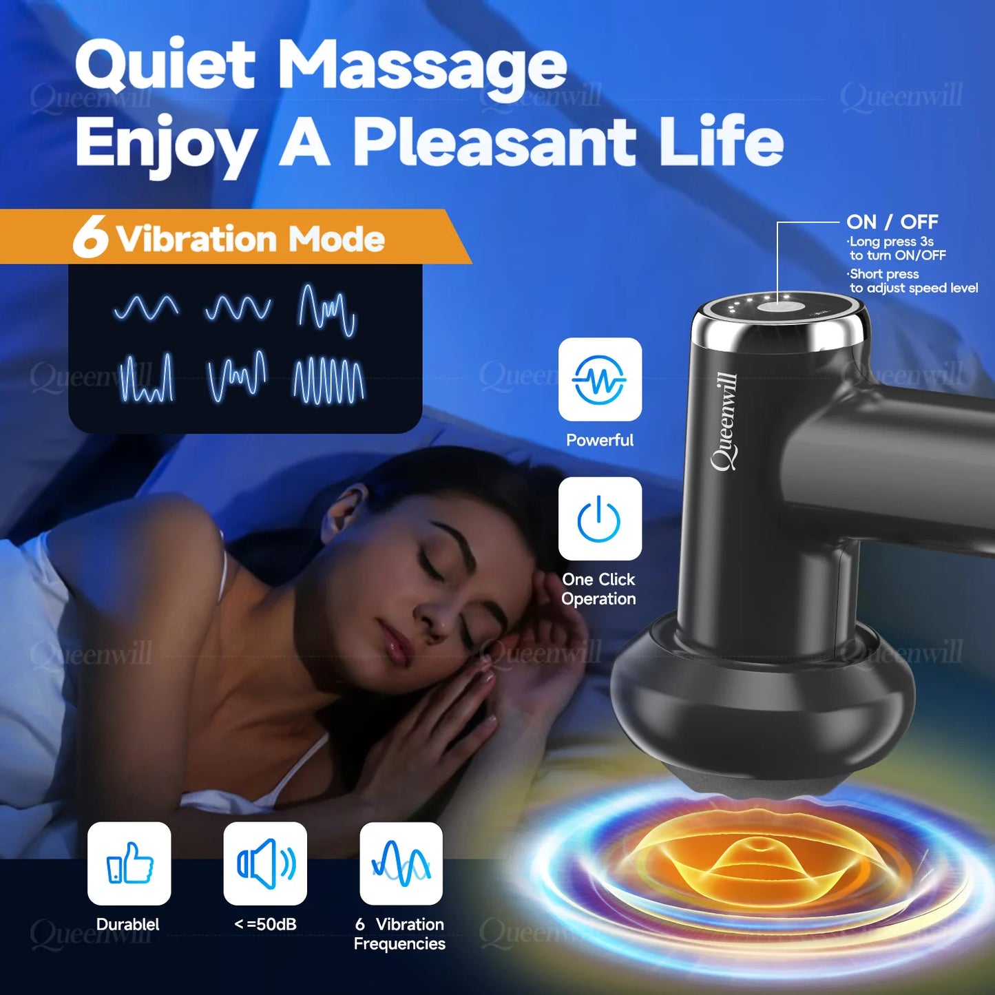 Portable Electric Massage Gun Body Sculpting Massager Deep Tissue Muscle Relaxation Massage Machine With 5 Heads For Full Body