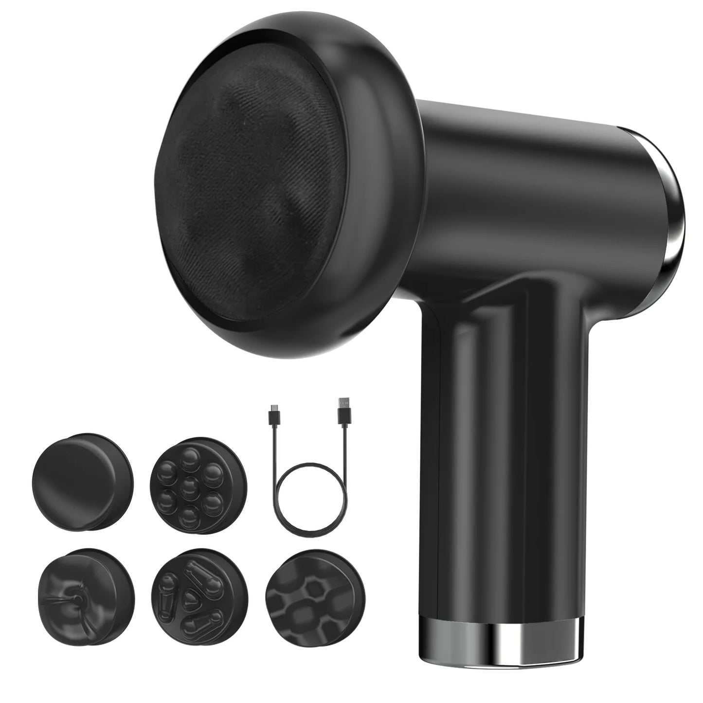 Portable Electric Massage Gun Body Sculpting Massager Deep Tissue Muscle Relaxation Massage Machine With 5 Heads For Full Body