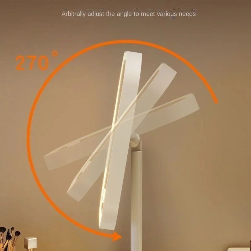 Internet celebrity with illuminated makeup mirror, student desktop makeup mirror, desktop touch up makeup mirror