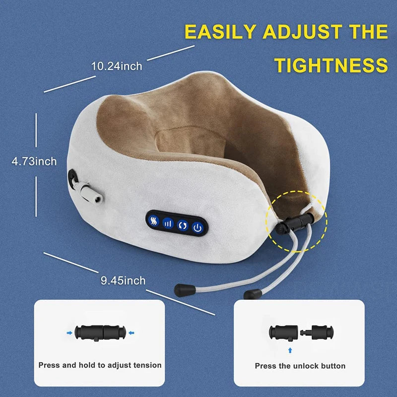 U-shaped neck massager, USB charging portable home car travel electric pillow suitable for relaxing the neck and shoulders