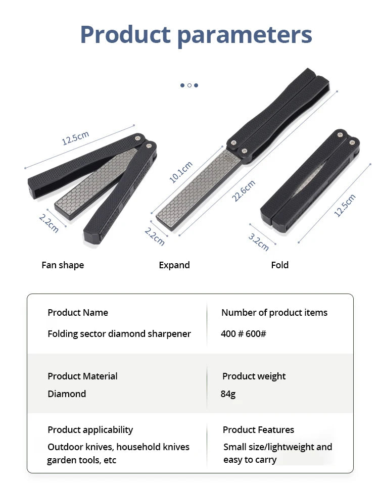 1pc Portable Double Side Grindstone Professional Kitchen Sharpener for Pocket Folding Knife Sharpening Stone Sharpener Diamond