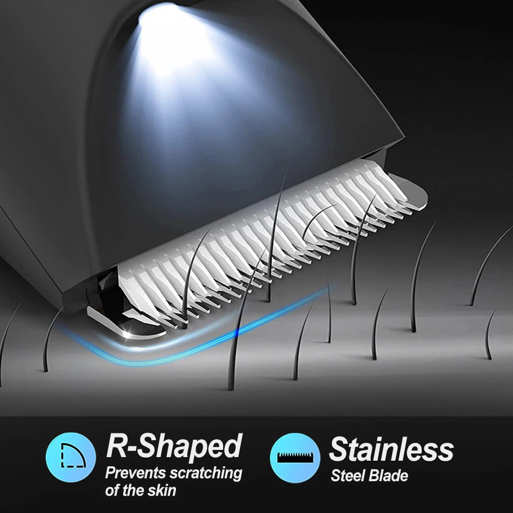 Body Hair & Pubic Hair Trimmer for Men & Women, Painless Electric Body & Bikini Shaver | Waterproof, Type-C Rechargeable Razor