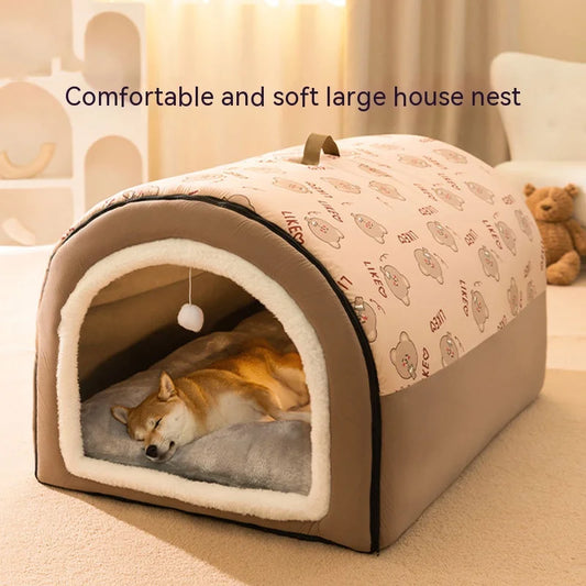 Big Dog Nest Winter Warm Dog House Removable and Washable Dog Bed