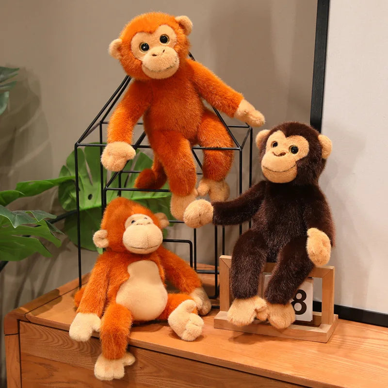 30/35CM Simulated Sharp-headed Monkey Plush Toys Soft Stuffed Cartoon Animal Doll Golden Monkey Pillow Kawaii Gifts