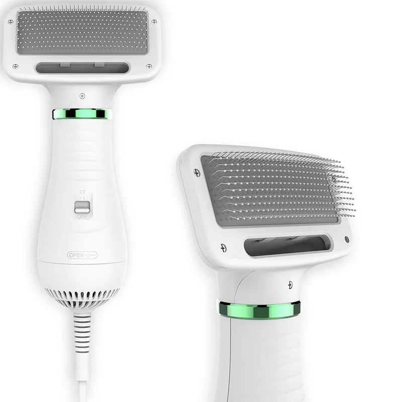 Pet Hair Dryer 2 with Slicker Brush Grooming for Cat and Dog Brush Professional Home Grooming Furry Drying Portable Dog Blower