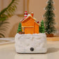 CF-41Rotating Luminous Christmas Creative Ornaments Decorations Music Train Snow House Gift